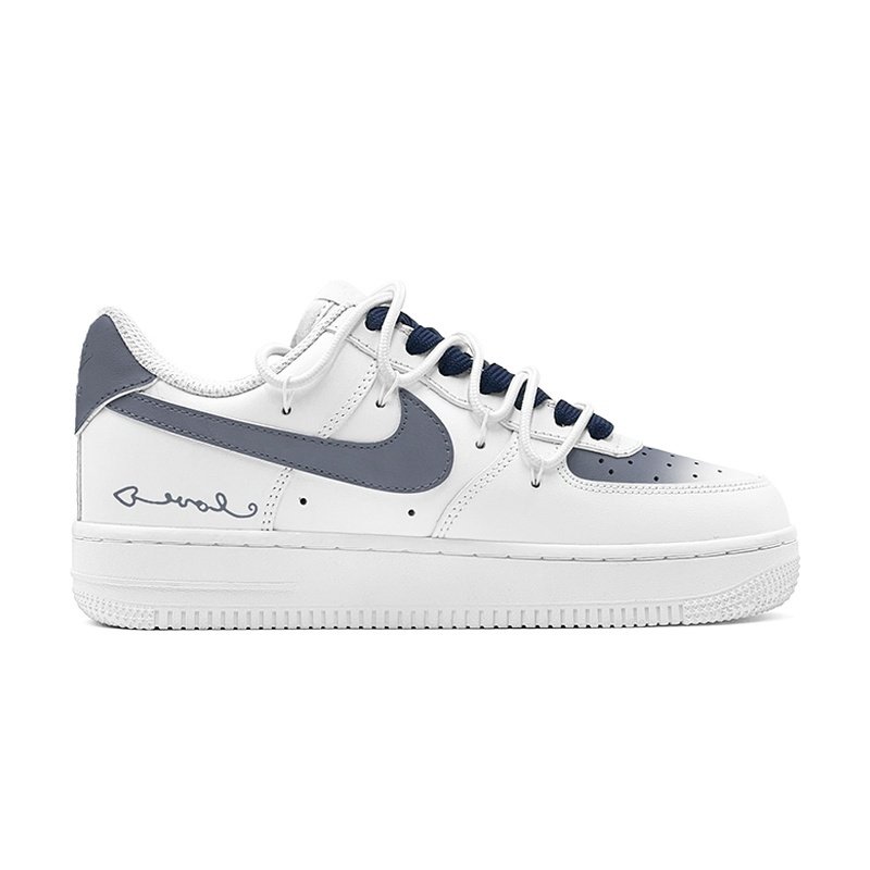 Custom Air Force 1 Shoes Blue Silver Moon Light - Image 3