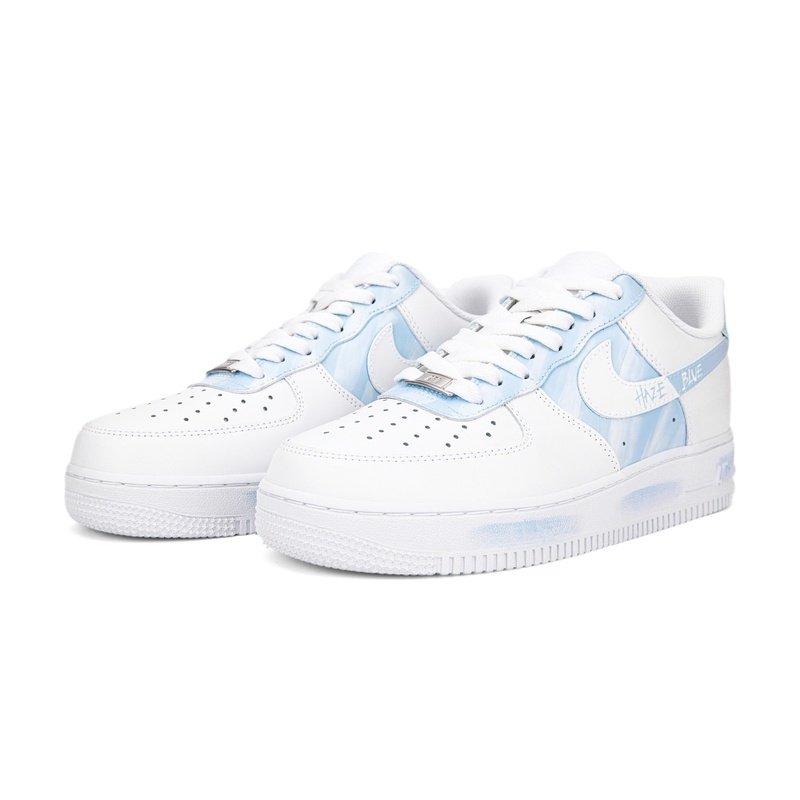 Custom Air Force 1 Shoes Blue White Sky Cloud - Image 3