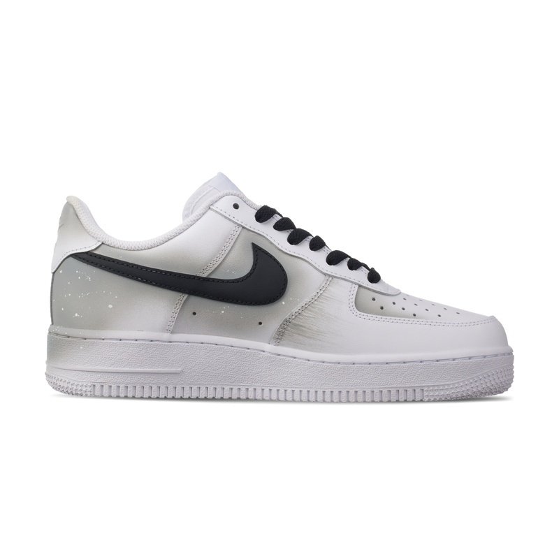Custom Air Force 1 Shoes White Gray Racing Dash - Image 2