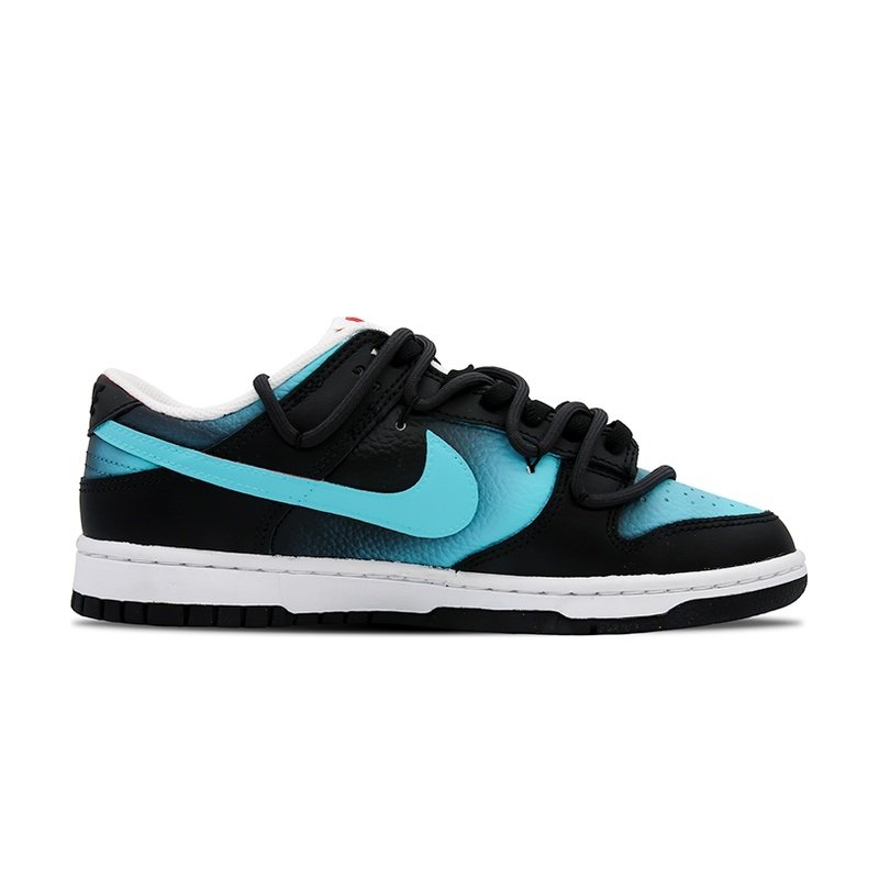 Custom Dunk Shoes Black Cyan Dark Dawn - Image 2