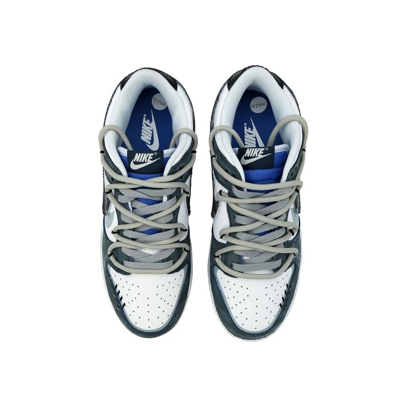 Custom Dunk Shoes Dark Gray White Skyward Blast - Image 4