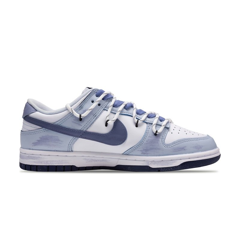 Custom Dunk Shoes White Blue Moonlit Night - Image 2