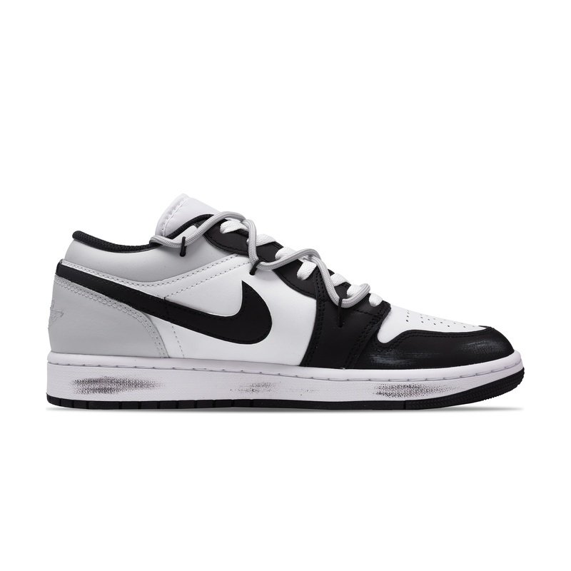 Custom Jordan Shoes Black White Graffiti Cat - Image 2