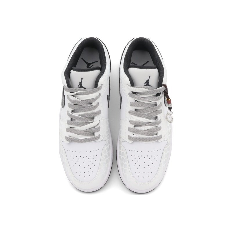 Custom Jordan Shoes Gray Silver Dragon Scale - Image 4