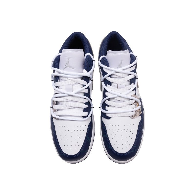 Custom Jordan Shoes White Blue Iris Mamba - Image 4